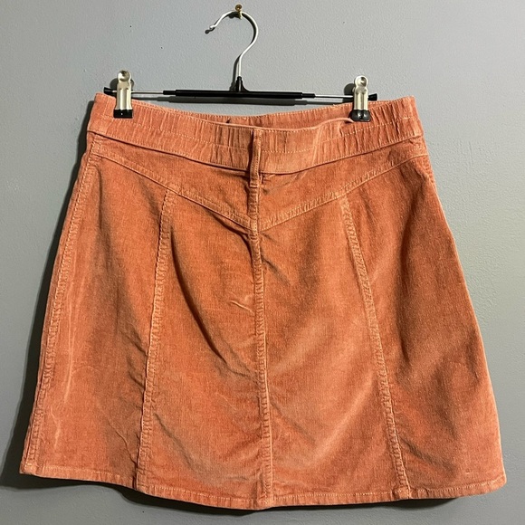 Aerie burnt Orange button front Mini Skirt size M - Picture 2 of 6